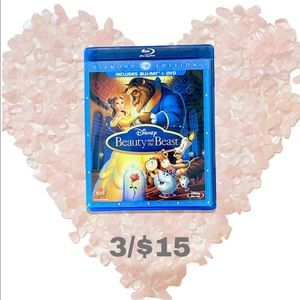 💖3/$15 Disney Beauty and the Beast Diamond edition Blu-ray + DVD